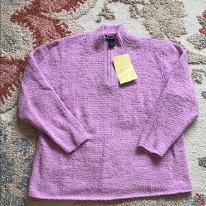 QVC Lavender Textured Pullover